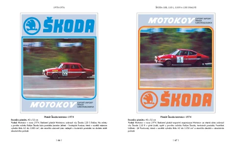 ŠKODA MOTORSPORT - soutěžní a závodní vozy na plakátech a v prospektech, 1945-2023