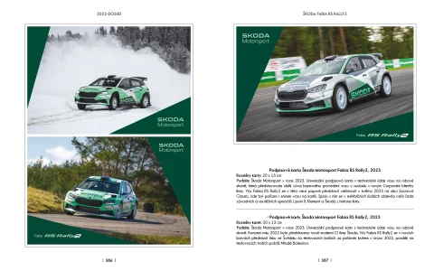 ŠKODA MOTORSPORT - soutěžní a závodní vozy na plakátech a v prospektech, 1945-2023